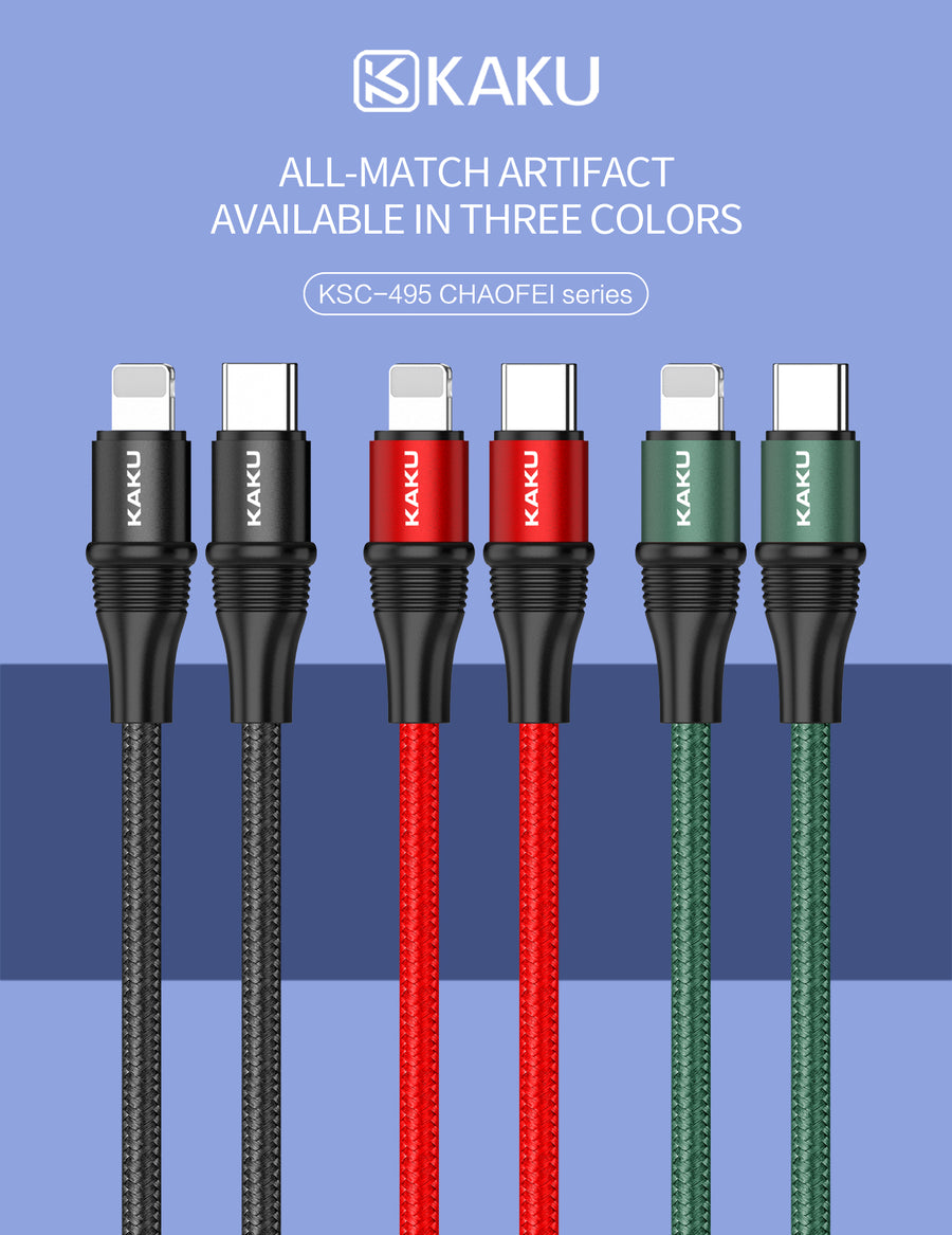 Wink KSC-495 PD Fast Charging Data Cable (Type-C to Lightning)