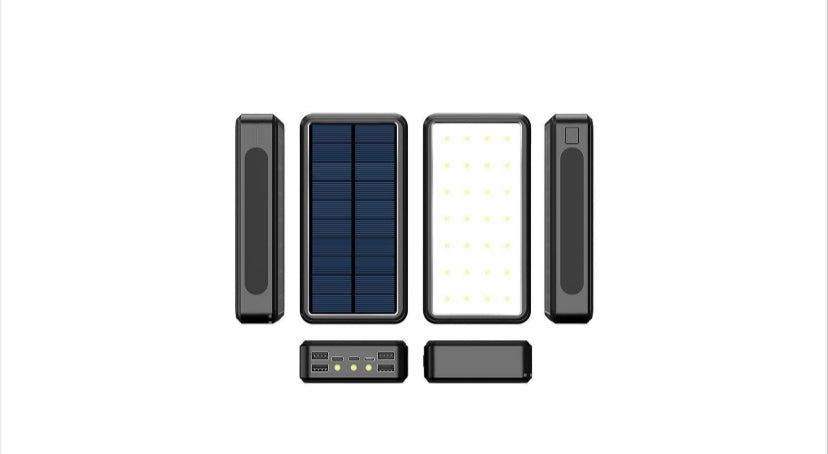Vettam Solar Lighting Charging Bank, Portable Solar Power Bank with LED Lights