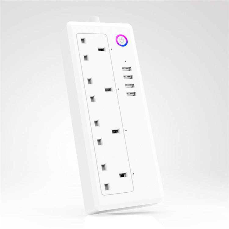 Wink XS-A25 WiFi Smart Power Strip with Timer, 4 Ports, Flame-Retardant White