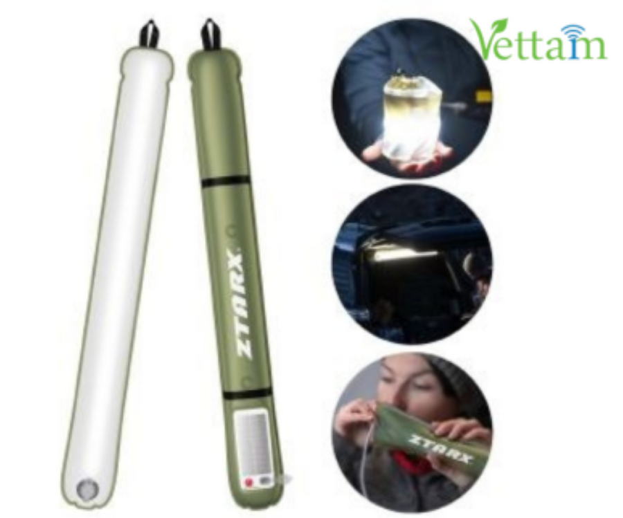 Vettam USB In-Line Inflatable LED Tube B86, Rechargeable Portable Light
