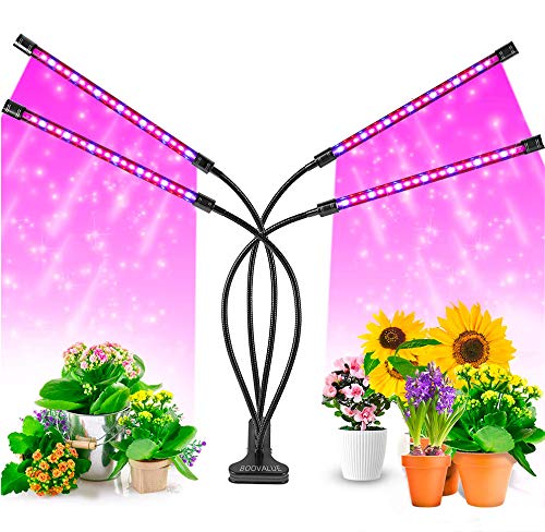 Glint LED Clip Grow Light 4 Head Red and Blue Spectrum
