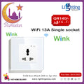 Wink WiFi 13A Single Wall Socket, App and Voice Controlled Smart Socket