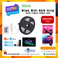 Wink WiFi RGB LED Strip 10M with 24-Key Remote