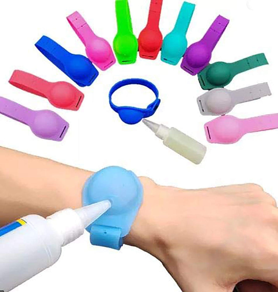 Glint Hand Sanitizer Wristband, Refillable Wearable Sanitizer Dispenser