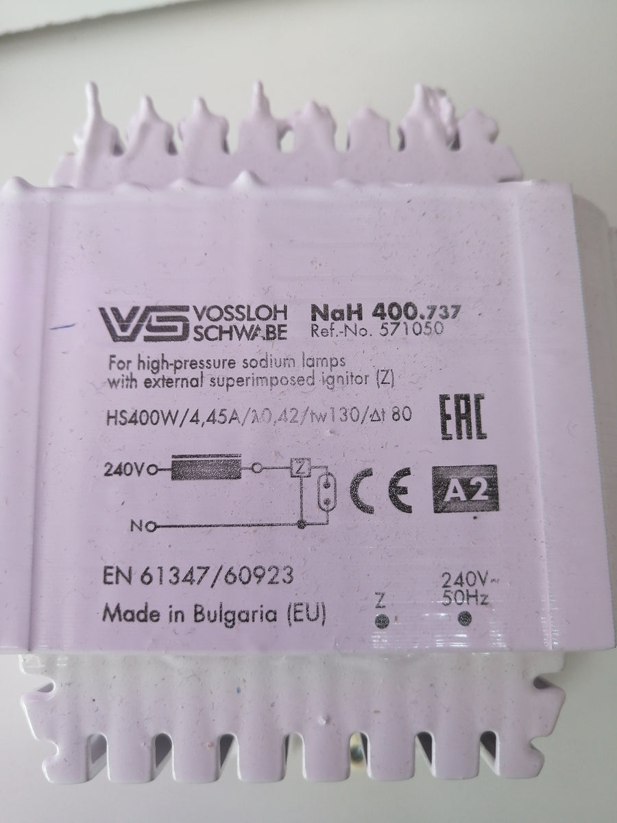 VS NaHJ 400.737 Magnetic Ballast 240V 400W for HS HI Lamps