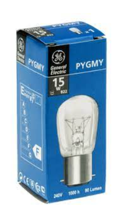 GE Pigmy Bulb 15W B22 240V Clear, Small Appliance and Sign Bulb