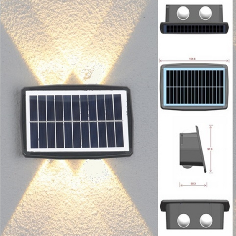 Vettam Solar Outdoor Waterproof 12W Wall Light