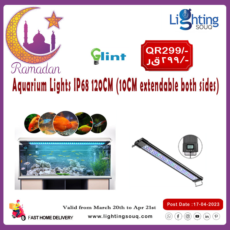 Wink LED Aquarium Light IP68 120cm (10cm Extendable Both Sides)
