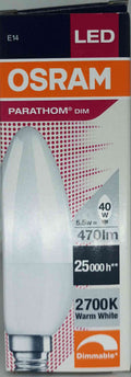 OSRAM PARATHOM LED Candle Bulb 5.5W E14, 2700K Warm White, Dimmable