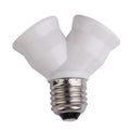 GgLED E27 to 2x E27 Splitter Adapter, Two-Way Bulb Socket Converter