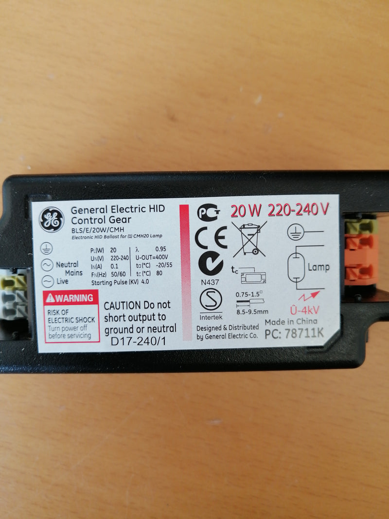 GE BLS/E 20W CMH, Ceramic Metal Halide Lamp, Compact