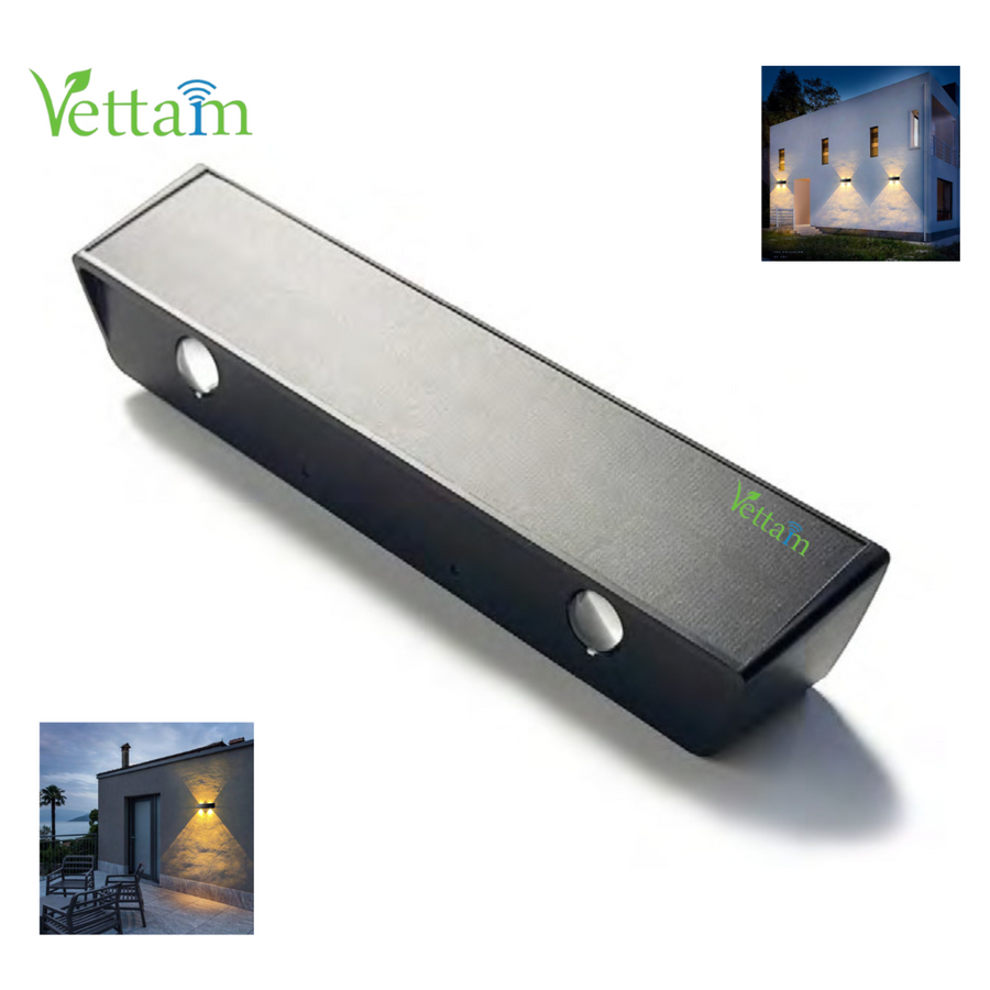 Vettam Decorative Solar Wall Washer LED Light, Outdoor Facade and Wall Accent
