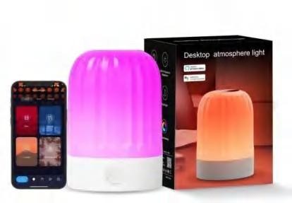 Wink WiFi Desktop Atmosphere Light, Smart Tuya App RGB Mood Light (100x95mm)