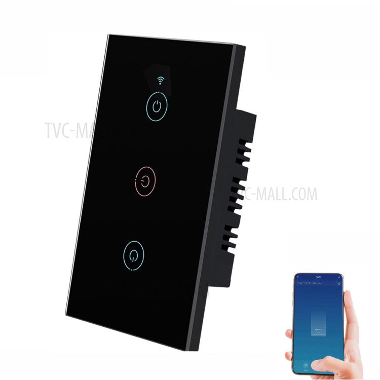 Wink 3 Gang WiFi Smart Switch 1000W, No Neutral Wire, App and Voice Control