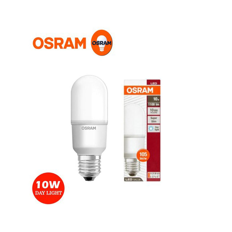 OSRAM LED Stick 10W E27, 6500K daylight, 220-240V, Slim Energy-Saving Bulb