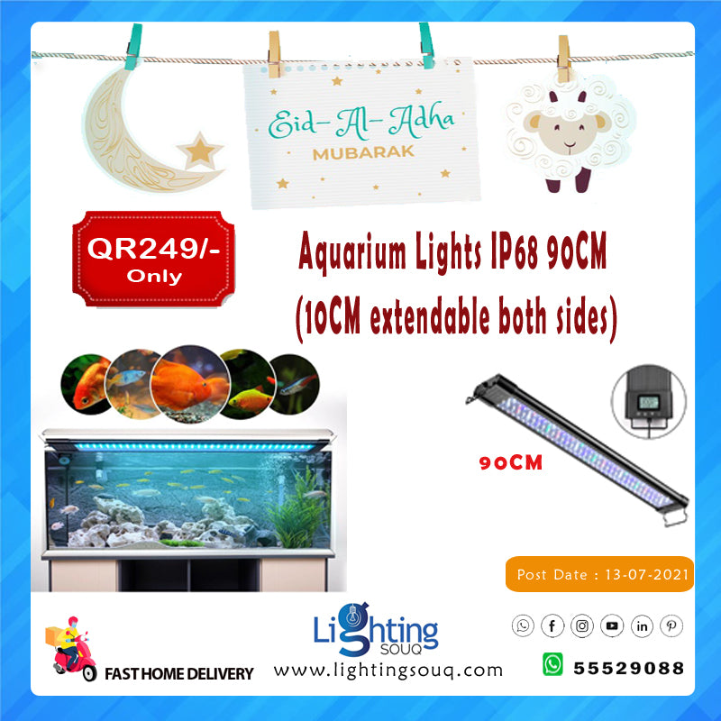 Glint Programmable LED Aquarium Light 90cm (10cm extendable both sides)