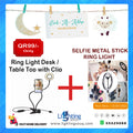 Glint Ring Light Combo, Desk and Selfie Metal Ring Light Set