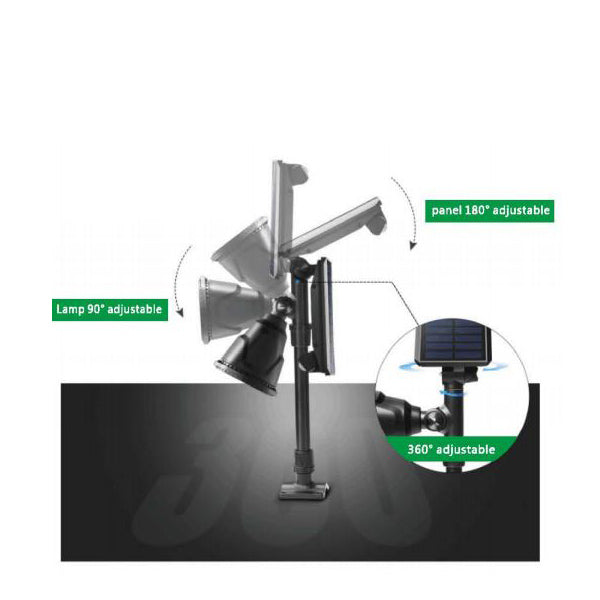 Vettam B67306 LED Solar Light with Motion Sensor, Polysilicon Panel, Outdoor Security