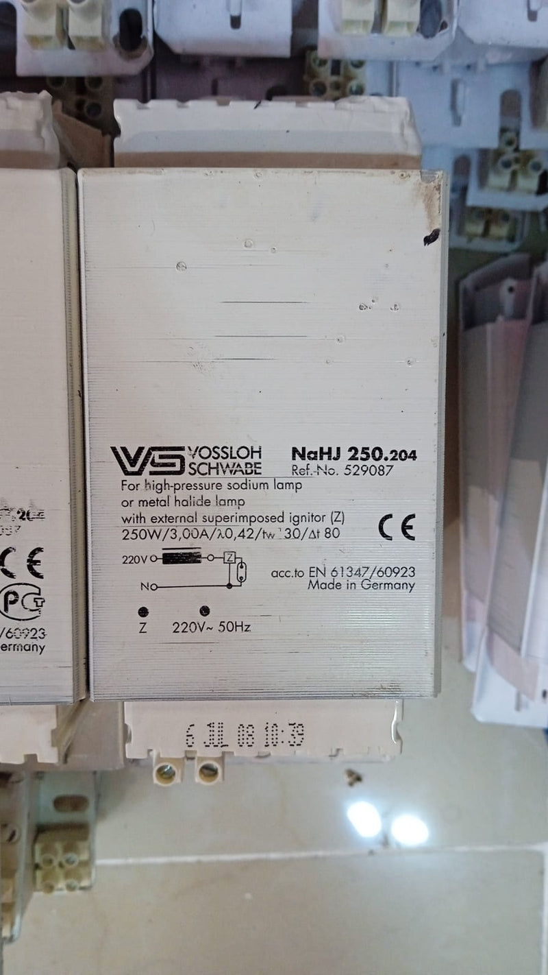 VS NaHJ 250.204 Magnetic Ballast 220V 250W for HPS MH Lamps