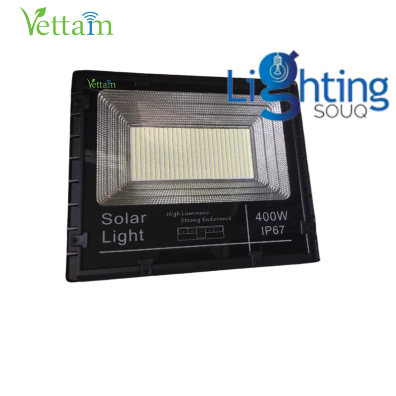 Vettam Solar LED Flood Light 400W, 648 LEDs, Polycrystalline Panel, Outdoor