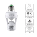 E27 Lamp Holder with Built-In Motion Sensor, Automatic On/Off Bulb Adapter