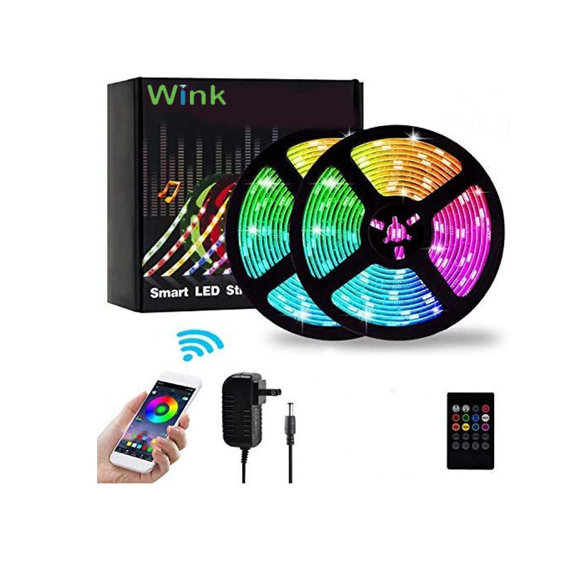 Wink WiFi LED Strip 10M, RGB plus Warm White (RGBWW), App and Voice Control