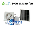 Vettam Solar Exhaust Fan 6 Inch, Lithium Battery, Panel-Powered Ventilation Fan