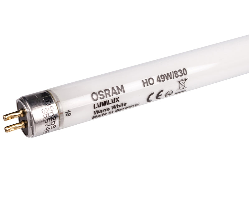 OSRAM LUMILUX HO T5 Fluorescent Tube 49W 5ft (1500mm), G5, 3000K warm white, 4800lm