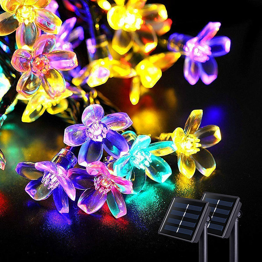 Vettam Solar Flower String Light, 50 LED 5M, Decorative Fairy Lights