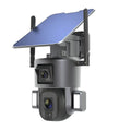 Vettam 4MP Outdoor Dual-Lens Solar PTZ Security Camera, WiFi, Cloud Storage