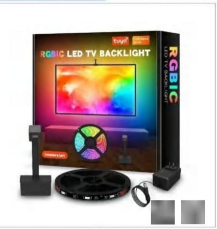 Wink RGBIC LED TV Backlight 4M, Tuya App-Controlled Multi-Colour TV Bias Lighting