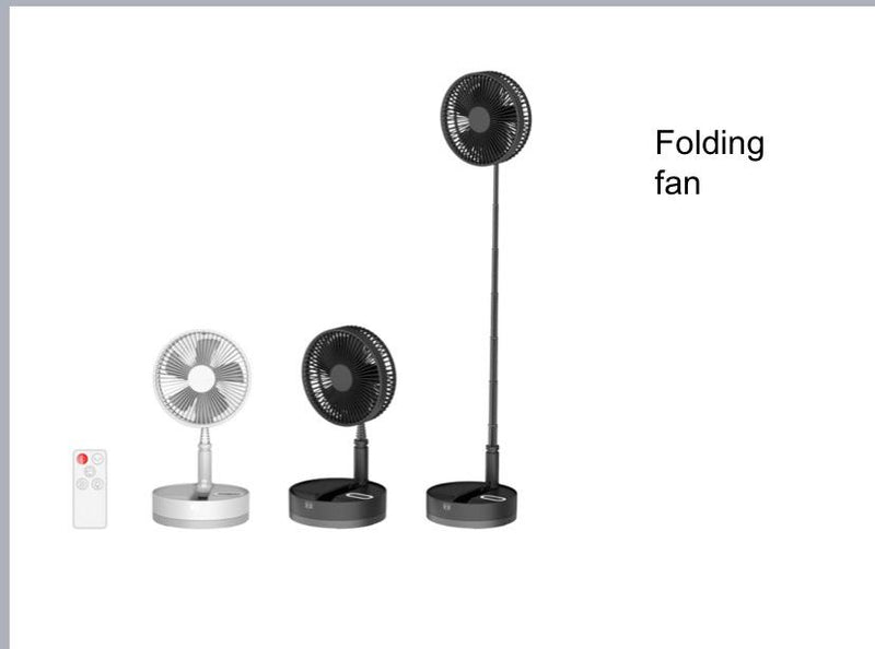 Chink Folding Fan, Portable Rechargeable Desk and Standing Fan