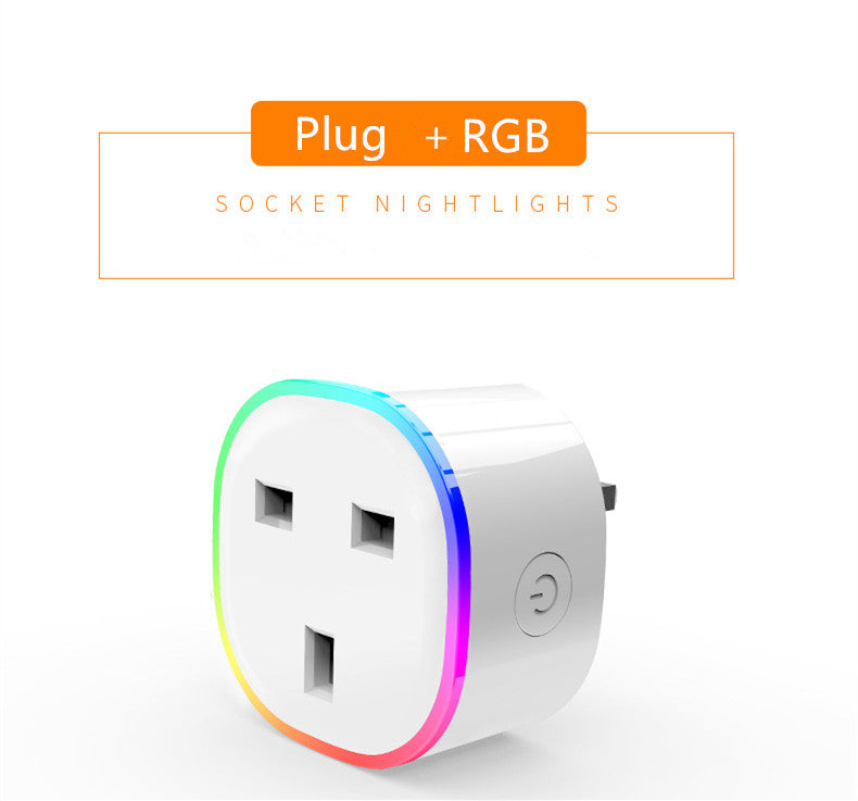 Wink Smart WiFi Plug with RGB Night Light, UK App and Voice-Controlled Socket