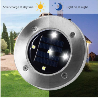 Vettam B72378 4-LED Solar Light with Light Control