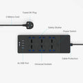 Wink WiFi Smart Power Strip 6-Way with 4 USB, App and Voice Control, Surge Protector
