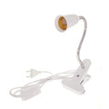 E27 Flexible Lamp Holder with Table Mounting Clip, Adjustable Gooseneck