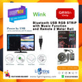Wink TV Backside Bluetooth LED Strip 2M, App-Controlled RGB TV Bias Lighting
