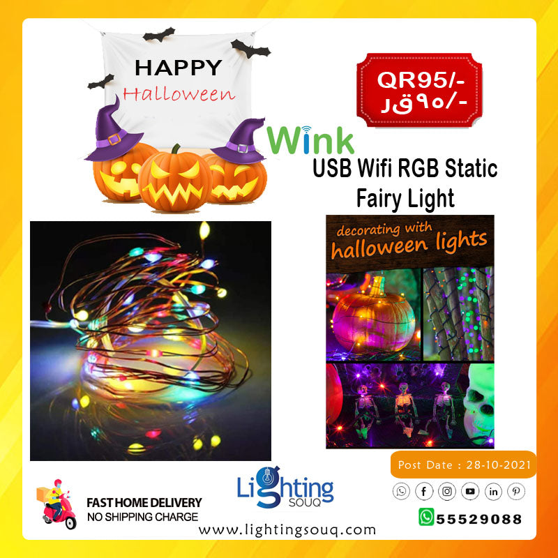 USB WiFi RGB Fairy String Light, 9 Metre Roll with App Control