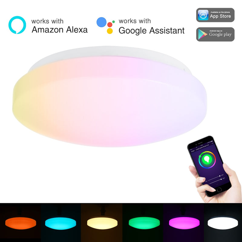 Wink WiFi Ceiling Light 10 Inch (ZN026), App and Voice Controlled Smart Ceiling Light