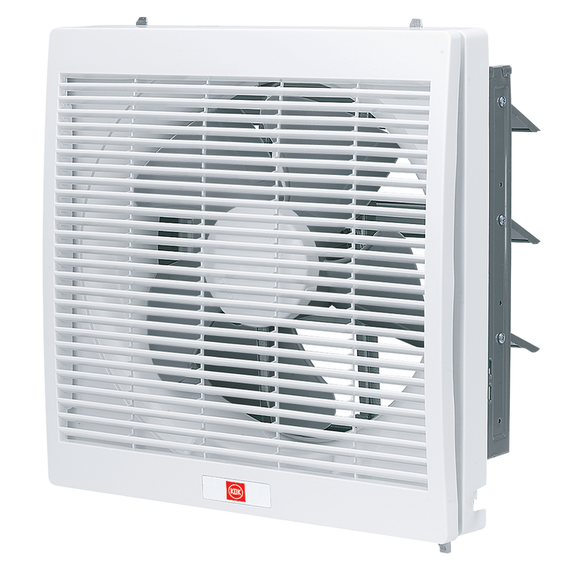 KDK 8 inch Square Wall Exhaust Fan 321 CFM Metal with Louver 20ASB-L