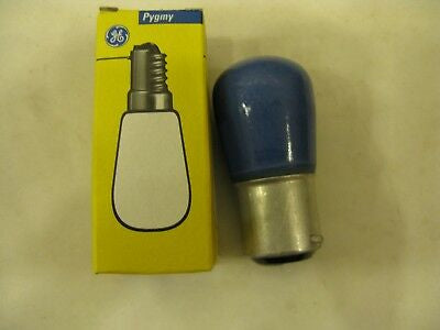 GE Pigmy Bulb 15W E14 240V Blue, Small Coloured Sign and Indicator Bulb