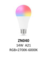 Wink WiFi Smart LED Bulb 14W A60 E27, RGB + Tunable White 2700K-6000K, 1380lm, App Control