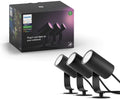Philips Hue Lily Outdoor Spot Light Base Kit, 3x8W, White and Colour Ambiance, Smart