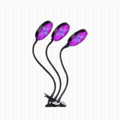 Glint LED Clip Grow Light 3 Head Red and Blue Spectrum
