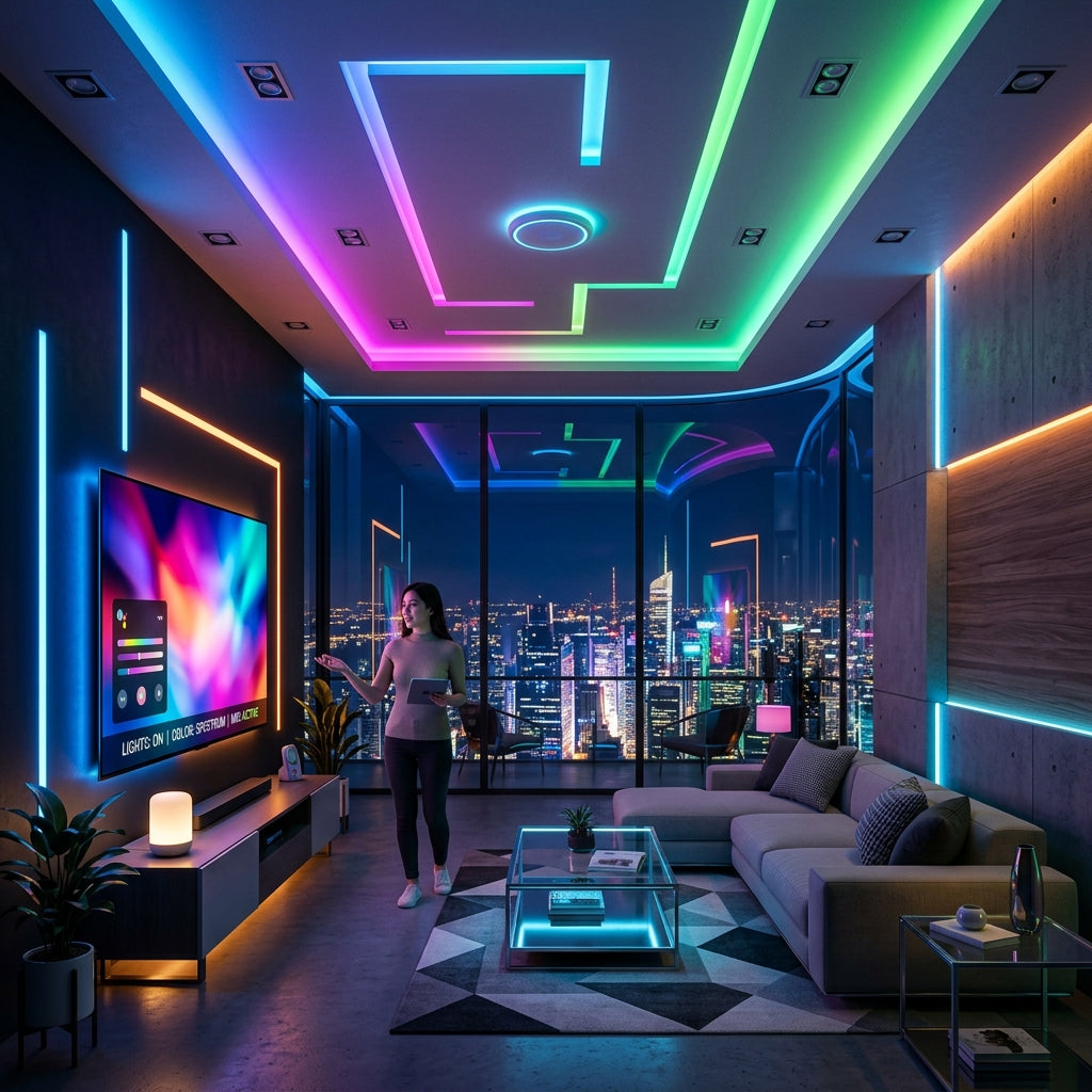 Lighting Souq showroom interior in Doha